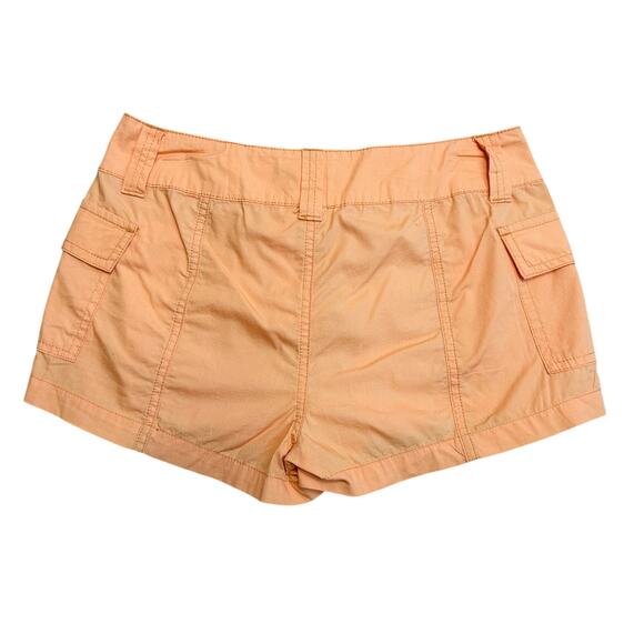 Sincerely Jules Cargo Shorts WMNS 1/25 Orange Mid Rise Two Button Zip Fly Cotton - Picture 2 of 5